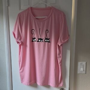 3 Cats Pink Tee-xl